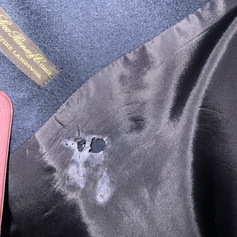 Dior Navy Military Coat with Gold Accents